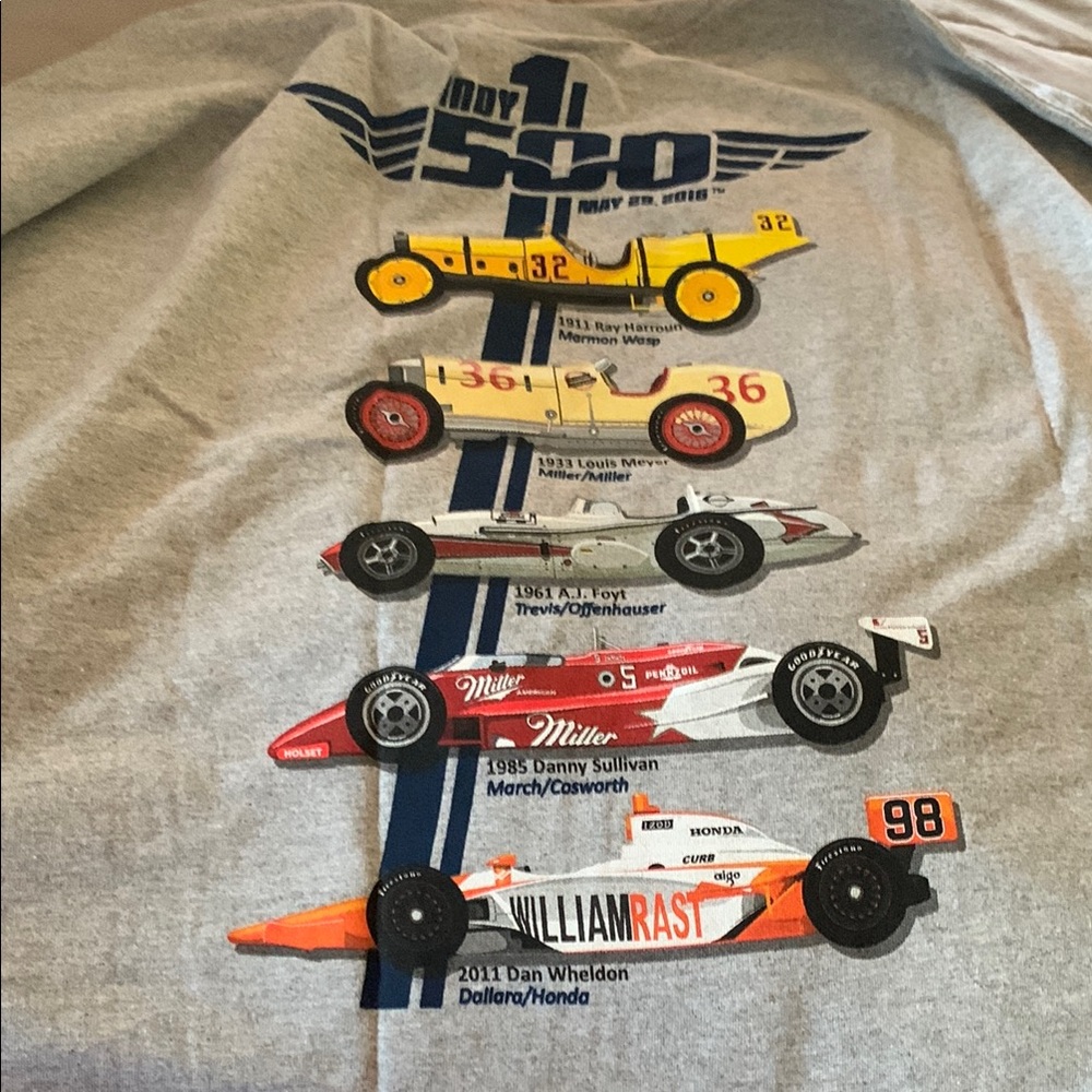 Indy 500 Gray T-Shirt - Picture 4 of 4